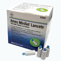 Out of Date, Minilets Blood Lancets 200/Box (5966) (36), Original Unopened Condition, Price Discounted, While Stocks last Box