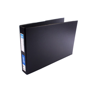 Bantex Landscape Insert Ring Binder, A3, 38mm, 3 D-Rings, Oblong, Black, Each Each