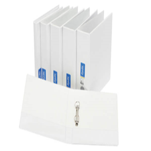Bantex Insert Ring Binder, A4, 16mm, 2 O-Rings, White, Each Each
