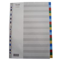 DIVIDER A4 PVC COLOURED 20 CUTSET Each