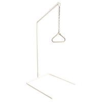 Over Bed Pole, White, with Chain and Triangle, Powder Coated Steel, Each Each