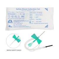 Livingstone Blood Collection Set, with Luer Adapter, 21 Gauge x 0.75 Inch Needle, 12 Inches Tubing, 50 Pieces/Box