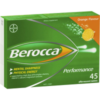 Berocca Performance Effervescent Tablets Orange 45 tablets/Pack Pack