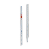 Blaubrand Graduated Pipette, 0.5mL, Class AS, Soda Lime Glass, Blue, 360mm Length, 0.01mL Division, Each Each