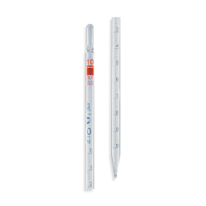 Blaubrand Graduated Pipette, 0.5mL, Class AS, Soda Lime Glass, Blue, 360mm Length, 0.01mL Division, Each Each
