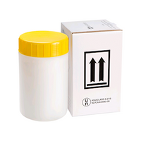 Bio Bottle Specimen Container, 3L, 110 x 245(L) mm, Leakproof, Yellow Cap, 12 Pieces/Pack Pack