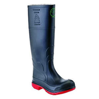 Bata Jobmaster Utility Gumboots, Size 9, 400mm, Safety, Steel Toe, Black with Red Sole, 1 Pair (892-65020) Pair