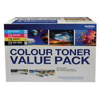 Brother Ink 9335CDW (TN-251 Black & TN-255 Cyan, Magenta, Yellow), 4 Pack. Pack