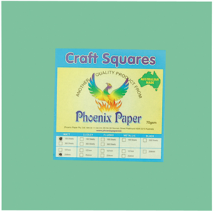 Paper Squares, 254mm, Biodegradable, Matte, 100/Sheet Pack