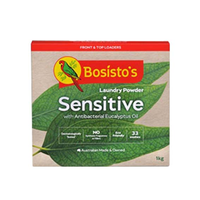 Bosisto's Sensitive Laundry Powder, with Antibacterial Eucalyptus Oil, 1kg, Each Each