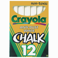 CRAYOLA CHALK STICK WHITE TUCKBX 12/BOX Box