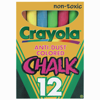 CRAYOLA CHALKSTICK ASSTD COLORTUCK BX 12/BOX Box