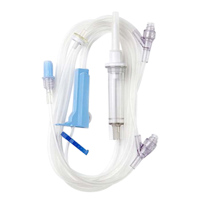Damaged, Baxter Blood Solution Infusion Set, Y-Type, with 2 Clearlink & Hand Pump, 2 Needless Injection Sites, Luer Lock, 20 Drops/ml, Each