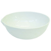 Livingstone Evaporating Dish, 500ml, 165 Diameter x 54 Height mm, Round Bottom with Spout, Porcelain, 10/Box Box