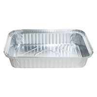 Confoil Foil Tray, 249 x 185 x 38 mm, Oblong, Silver, 420 Pieces/Carton Pack