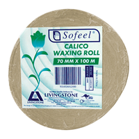 Calico Roll Waxing Material, Unbleached, 70mm x 100 metres (U20) Each