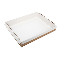 Confeta Baking Tray, Large, 400(L) x 300(W) x 65(H) mm, Cardboard, 100 Pieces/Carton Carton