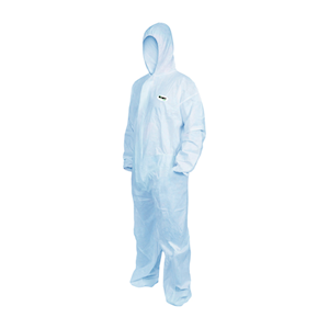 Steel Drill Hi-Calibre Coveralls, Type 5 & 6, XL, Blue, SMS, Disposable, 50 Pieces/Carton Carton