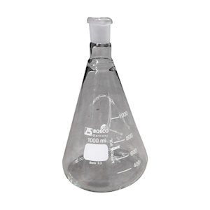 Erlenmeyer Conical Flask, 1000mL, 24/29 Socket Joint, Graduated, Borosilicate Glass, European, Australian, Each