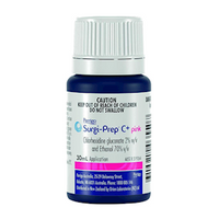 Perrigo Surgi-Prep® C+ Sanitiser, Hand Rub, Chlorhexidine Gluconate 2pct and Ethanol 70pct, 30ml, Pink, Each Each