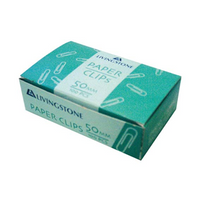 Livingstone Paper Clips, 50mm, Silver Colour, 100 Pieces/Box Box