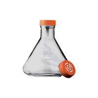 Cornings Erlenmeyer Baffled Flask, Capacity: 5L, Vent Cap, Polyethylene Terephthalate Glycol (PETG), Sterile, Each Each
