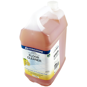 Livingstone Floor Cleaner, 5 Litre Bottle, Antibacterial, Biodegradable, Phosphate Free, Commercial Grade, Lemon Scent, Each Each