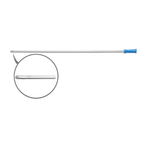 Livingstone Male Nelaton Catheter, 8FG, Blue Colour, 38cm Length, Single Wrapped, Sterile, 100 Pieces/Bag Bag
