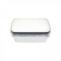 Confoil Aluminium Foil Tray Lids, 202 x 138mm, Suitable for CONAFOIL500, White, 500 Pieces/Box Box