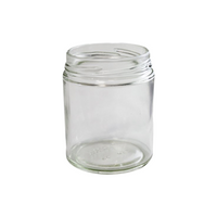 Glass Jars, 190mL, 63mm Twist Neck Finish, Round, Flint, 36/Carton Carton