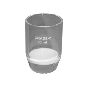 Liv Gooch Crucible (Filter Crucible) (Sintered Crucible), 50mL, Porosity 2, Borosilicate Glass, Each Each