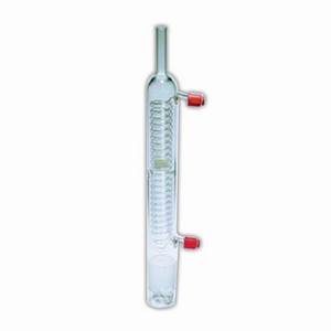 Monash Coil Condenser with Hose Connection, Socket and Cone 19/23mm, 320mm Length, Borosilicate Glass, Made in Australia, Each Each