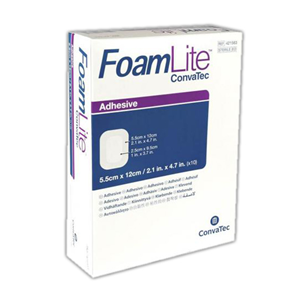 Out of Date, ConvaTec Foam Lite Adhesive Dressing, 5.5cm x 12cm, 10/Box, Original Unopened Condition, Price Discounted, While Stocks last Box