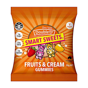 Double 'D' Smart Sweets Fruits and Cream, Sugar Free, 50g, Each