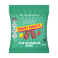 Double 'D' Smart Sweets Sour Watermelon Bears, Sugar Free, 50g, Each