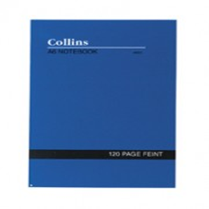 NOTEBOOK COLLINS SOFT COVER A6 120PG #901 EA Each
