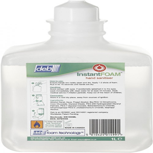 Deb Instant Foam Hand Sanitiser, 1 Litre Cartridge, Each Each
