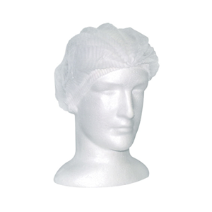Livingstone Dispo Crimped Hairnet Cap 21 Inches, Double Elastic, Extra Thick 22GSM, Latex Free, HACCP, White 250/Box, 4 Bxs or 1,000/Ctn