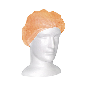 Livingstone Disposable Crimped Hairnet Cap, 21 Inches, Double Elastic, Latex Free, HACCP, Orange, 1000 Pieces/Carton Carton