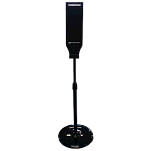 Livingstone Floor Stand for Liquid/Gel Hand Sanitiser Alcohol Dispenser, 15 (L) x 145.5 (H) x 38 (Bottom) cm, Metal & Polypropylene, Black Each