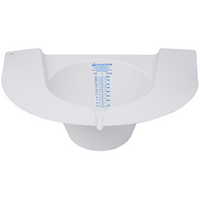 Livingstone Toilet Bowel Discharge Specimen Collector, Witches Hat, Recyclable PP, Graduated 800ml, 32x21 x10.5cm, White, 100/Carton Carton