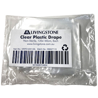 Livingstone Clear Plastic Drape, Non-Sterile, 120x140cm, Each Each