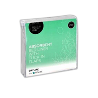 Dry life Absorbent Bedliners with Tuck Inch Flaps (KS) Each Each