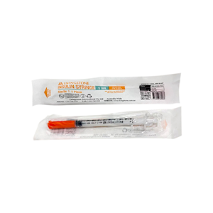Livingstone Insulin Syringes, 0.3ml, with White Plunger, with Needle 31 Gauge x 0.32 Inch, 8mm, Sterile, Loose