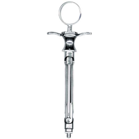 Livingstone Dental Cartridge Anaesthetic Aspirating Syringe, 2.2ml, with Harpoon, Side Loading, Pull Back Thumb Ring Plunger, SS, Each Each