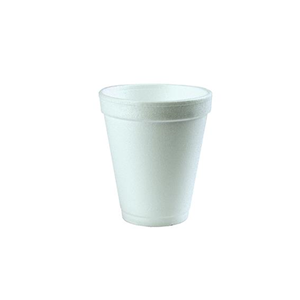 Costwise Foam Cups, 6oz or 177ml, Plain, White, Loose Loose