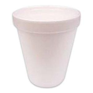 Universal Foam Cups, 8oz or 237ml, Plain, White, 1000/Carton. For WA and Vic delivery only
