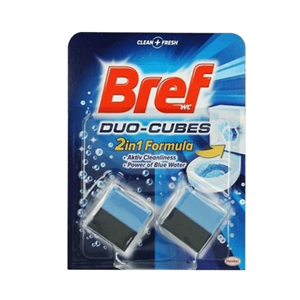 Bref Duo Cubes, 2 in 1 Formula, 50g Each, 2 Pieces/Pack Box