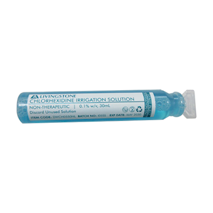 Livingstone Chlorhexidine 0.1 Percent Solution, 30mL Irrigation Ampoules, Loose