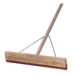 Oates Biodegradable Wooden Squeegee Head with Wooden Handle, 457mm, 25mm x 1.80m, Red Rubber, Each Each